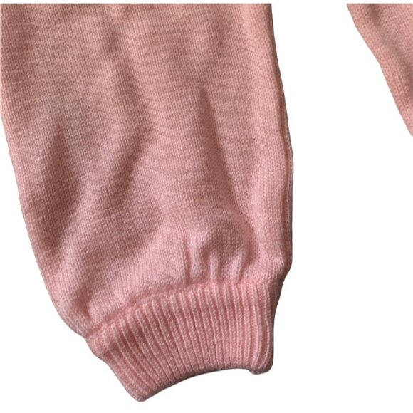 Vintage Baby Pastel Pink Knit Textured Romper 6-12 Months - Picture 3 of 7